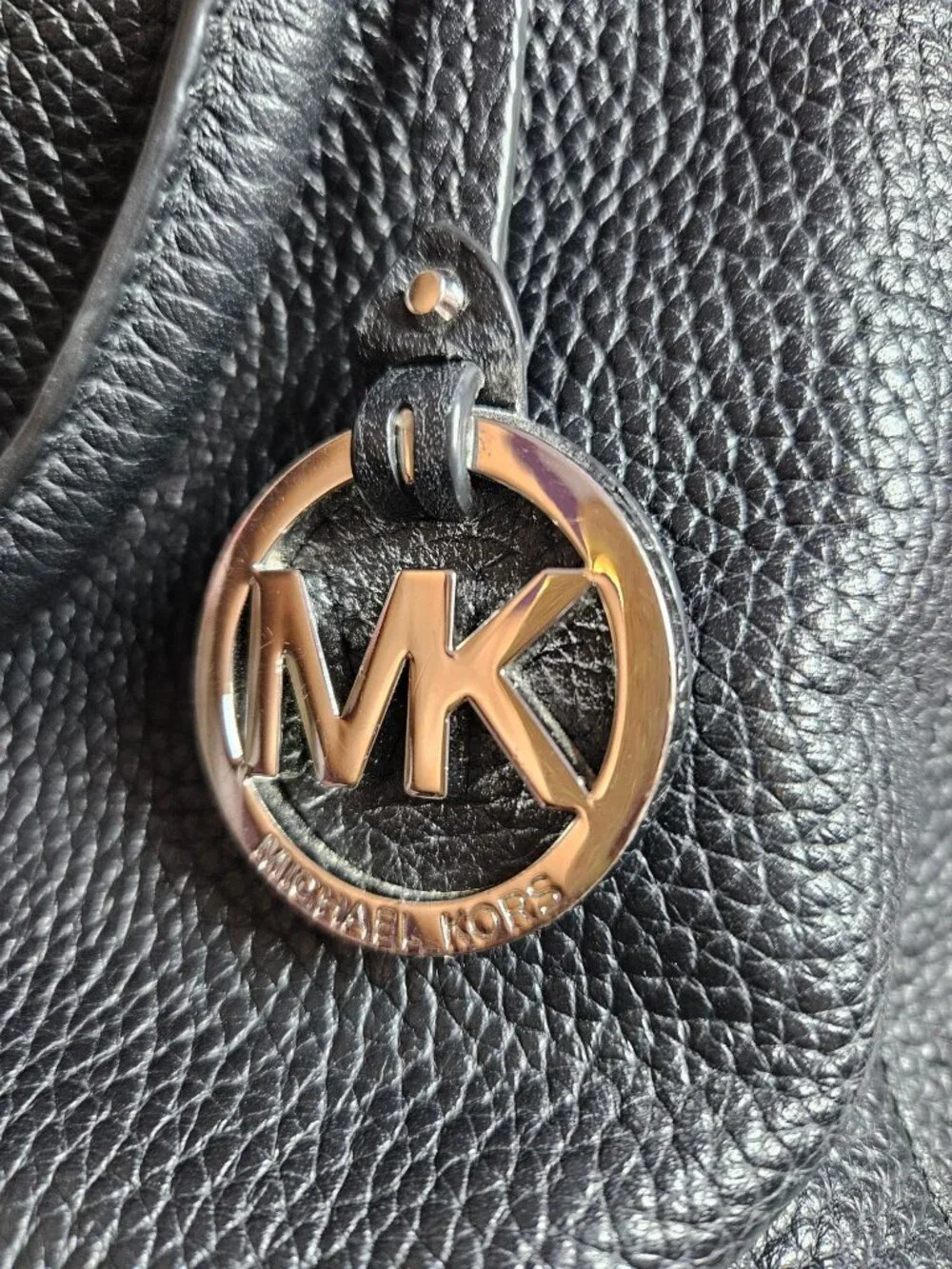 Michael Kors Leather Black Riley Large Satchel/Crossbody Bag